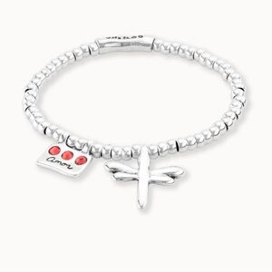 Uno de 50 silver-plated beaded bracelet